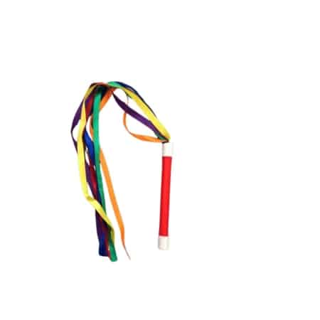 Rainbow wand with ribbons