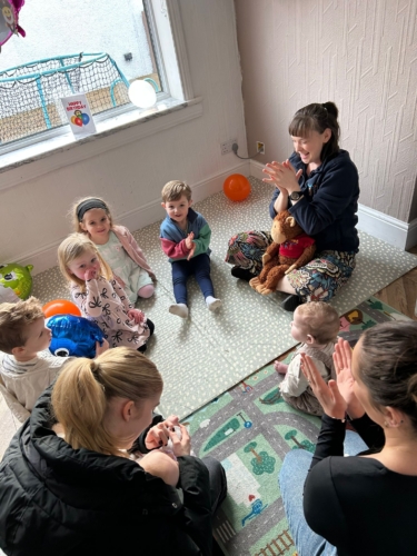 photo shows a boogie beat party at home