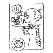 Enormous turnip colouring page