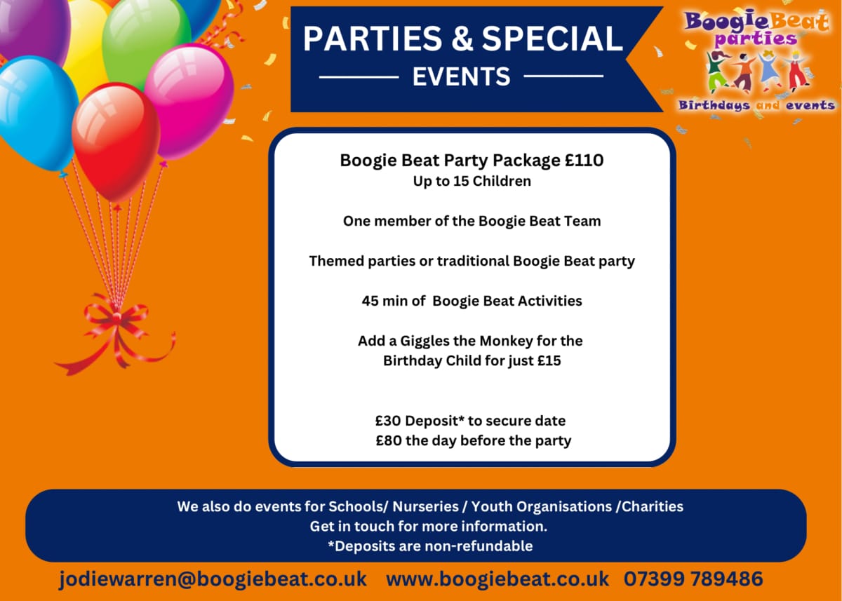 Boogie Beat Gloucester Birthday party package image