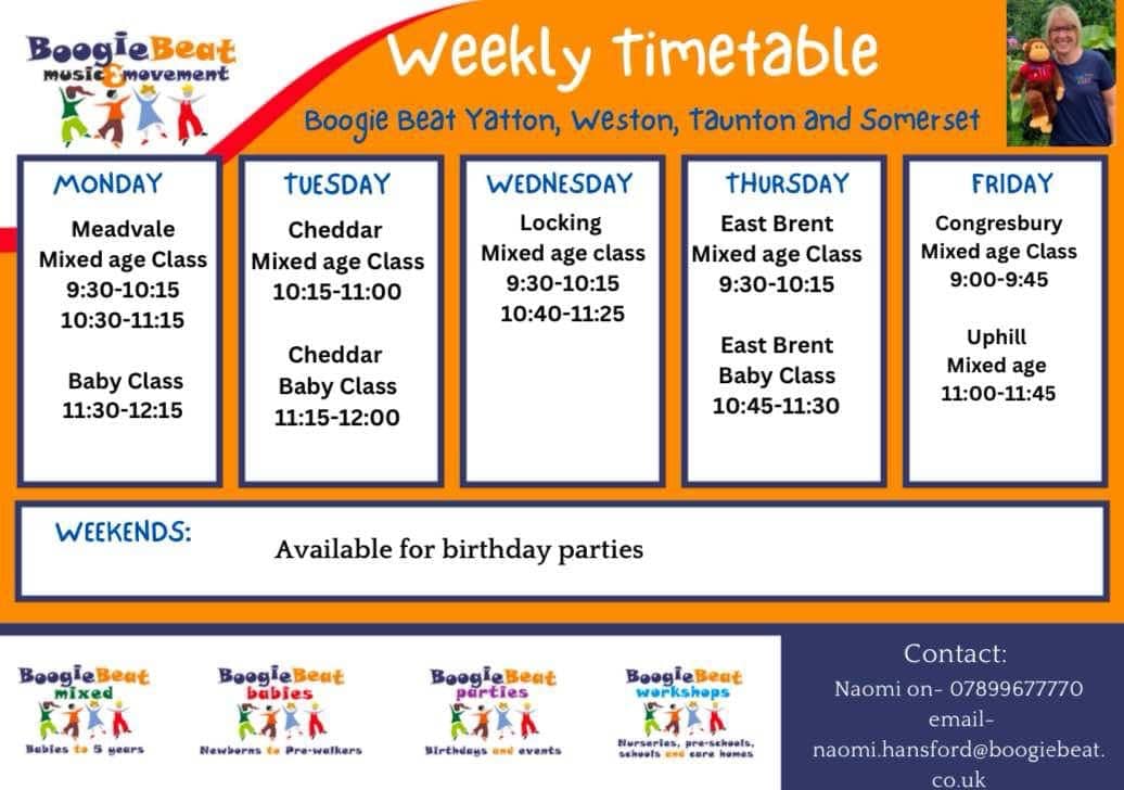 Weston boogie beat timetable