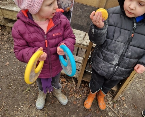 children playing with instruments