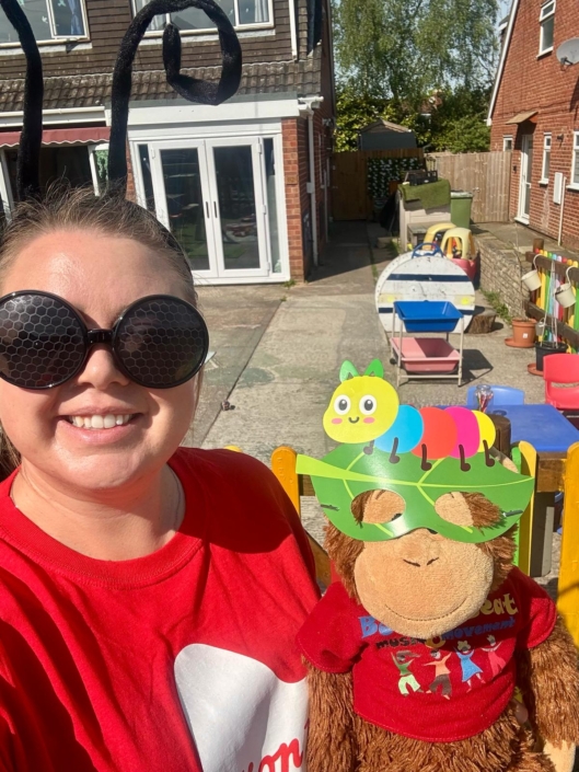 Jodie Boogie Beat Gloucester dressed as a bug for our fundraiser event