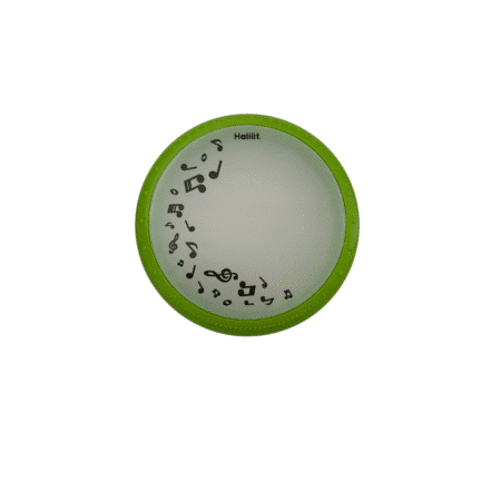 Hand drum with a green outer rim